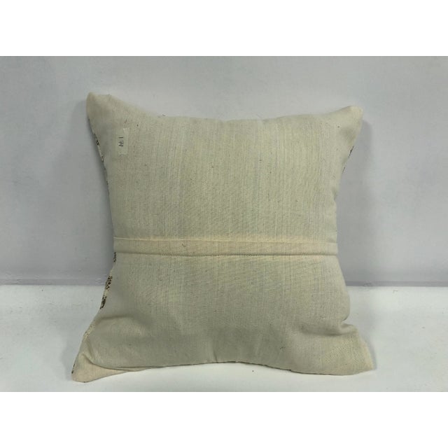 1960s Turkish Striped Design Organic Handwoven Pillow Cover For Sale - Image 5 of 6