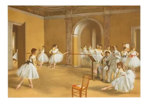 1980s After Edgar Degas Ballet Pupils at Paris Opera Lithograph
