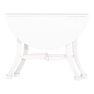 Portuguese White Painted Flap Table, 1920s For Sale