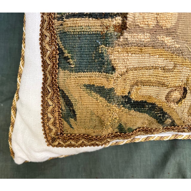 Pillow Featuring an 18th-Century Tapestry Panel Depicting a Gentleman. For Sale - Image 11 of 14