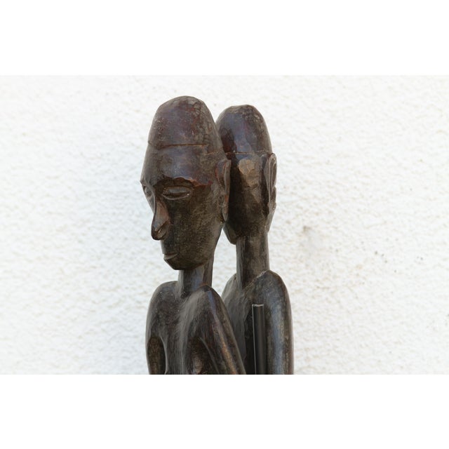 Mid-Century African Primordial Lovers Sculpture For Sale - Image 4 of 8