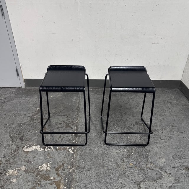 Design Plus Gallery presents a Pair of Ready Counter Stools from Blu Dot. This matching set showcases a lean, modern...
