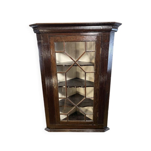Antique Georgian Hanging Corner Cabinet, 1830s For Sale - Image 11 of 11