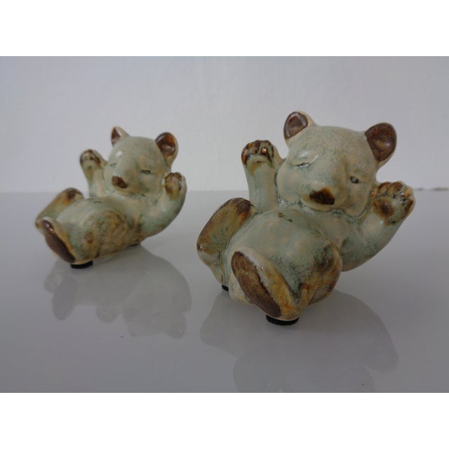 Danish Studio Ceramic Bears from Søholm, 1960s, Set of 2 For Sale - Image 6 of 13