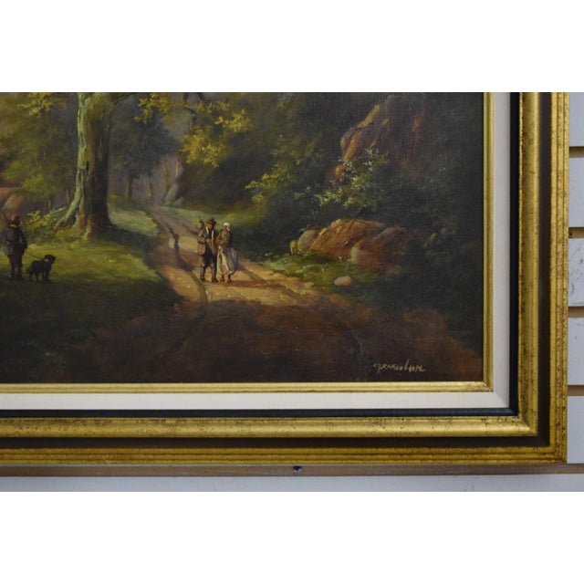 Traditional Rosenblum Signed Bridge Valley Scene Oil Painting on Canvas For Sale - Image 3 of 4