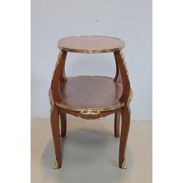 Wood Marquetry Tea Table, 1900s For Sale - Image 7 of 12