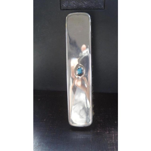 Metal Antique Cymric Silver and Turquoise Clothes Brush from Liberty & Co, 1906 For Sale - Image 7 of 8