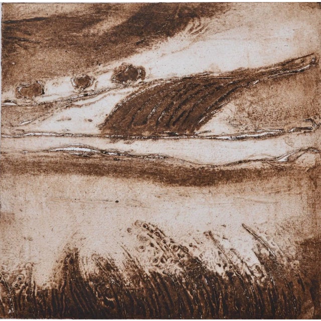 Contemporary Ian Laurie 'Serpia English Landscape' Contemporary Limited Edition Etching 2017 For Sale - Image 3 of 3