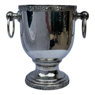 Vintage Silverplate Ice Bucket Wine Chiller For Sale