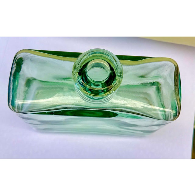 Glass Vintage Green Glass Decanter For Sale - Image 7 of 7