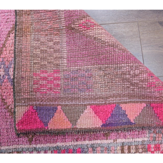 Textile Turkish Oushak Handmade Runner For Sale - Image 7 of 8