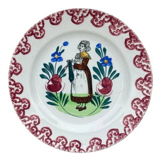 Rustic French Plate Saint Amand Circa 1920 For Sale