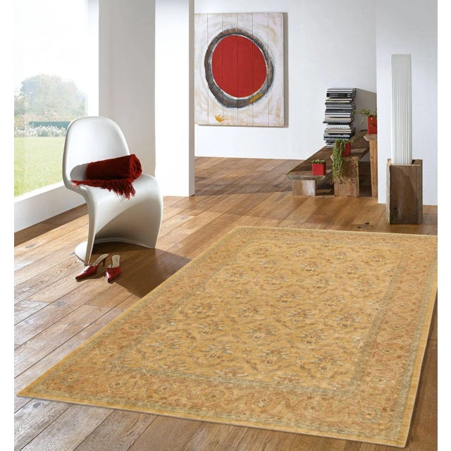 2020s Pasargad Home Ferehan Lamb's Wool Area Rug, 8'11" X 11' 5", Gold For Sale - Image 5 of 6