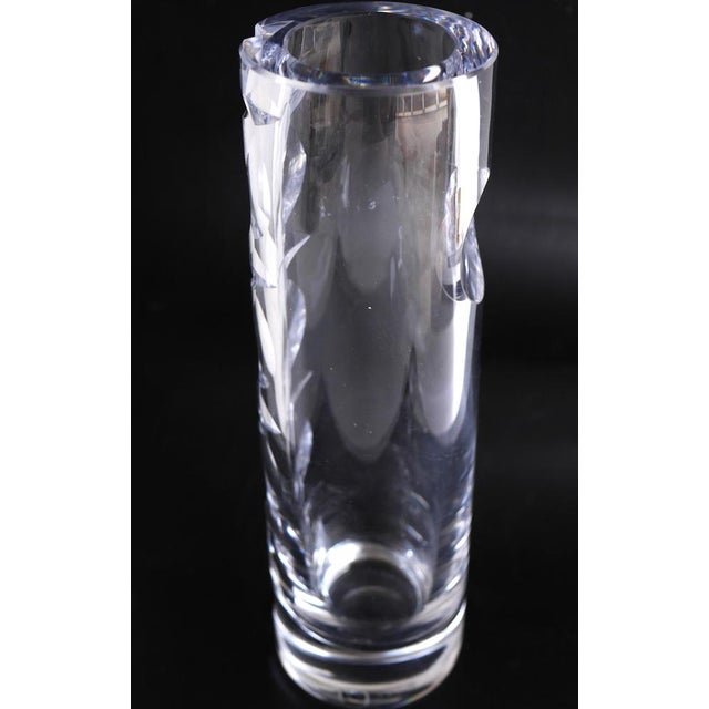 Mid-Century Modern Crystal Hand Cut Decorative Art Vase and Art Object by Mona Morales Schildt for Kosta, Sweden, 1960s, Set of 2 For Sale - Image 15 of 18