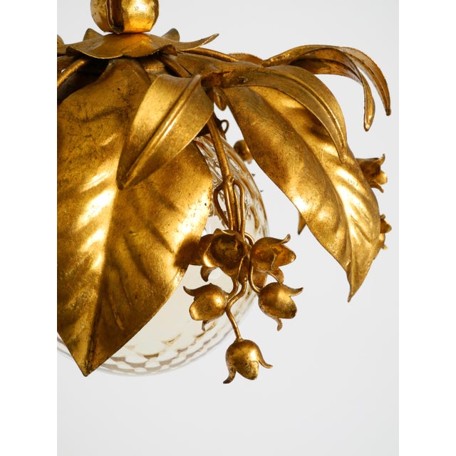 Vintage Gold-Plated Metal Pendant Lamp with Glass Sphere by Hans Kögl, 1970s For Sale - Image 15 of 18