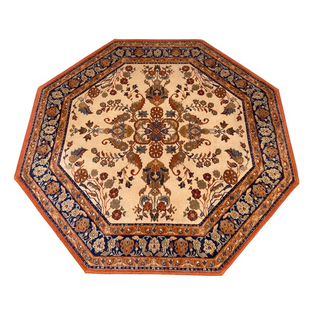 Vintage Delphi Octagonal Rug, 1950s For Sale