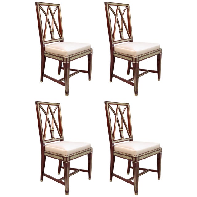 Mid 19th Century Set of Four Neoclassical Side Chairs For Sale - Image 16 of 18