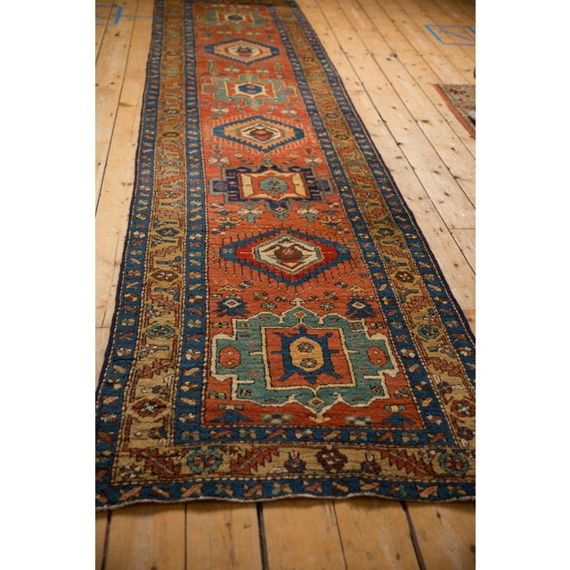 Antique Heriz Rug Runner - 3'7" x 11'7" For Sale In New York - Image 6 of 11