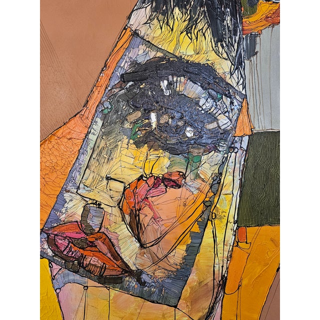 Abstract 1977 Oil Painting by Kiamarz "Kia" Eshghi For Sale - Image 3 of 7