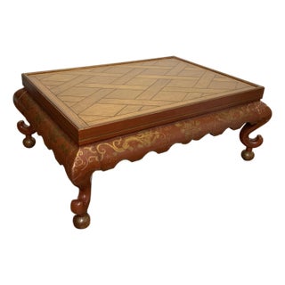 Vintage Baker Chinoiserie Lacquer Coffee/Cocktail Table For Sale
