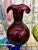 Art Deco Hand‑Blown Amethyst Art Glass Vase With Ruffled Rim For Sale - Image 3 of 8