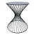 Modern Black Wire Frame Accent Outdoor Table With Round Top For Sale