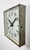 Industrial Grey Rusty Industrial Square Wall Clock from Pragotron, 1970s, 1980s For Sale - Image 3 of 18