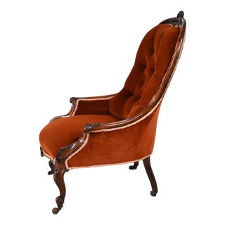 Victorian Parlour Chair in Mahogany, 1880 For Sale