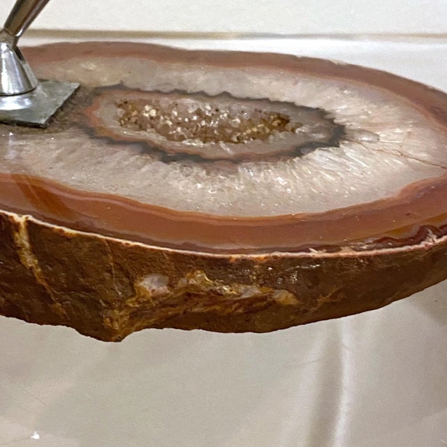 1970s Vintage Brazilian Agate Slab Pen Holder For Sale - Image 5 of 11