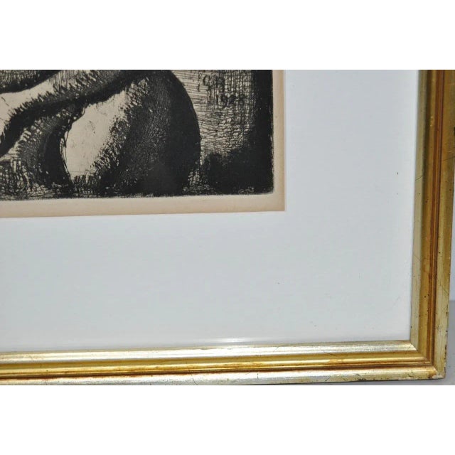 Black Georges Rouault "Girl in the Grand Hat" Etching c.1928 For Sale - Image 8 of 10