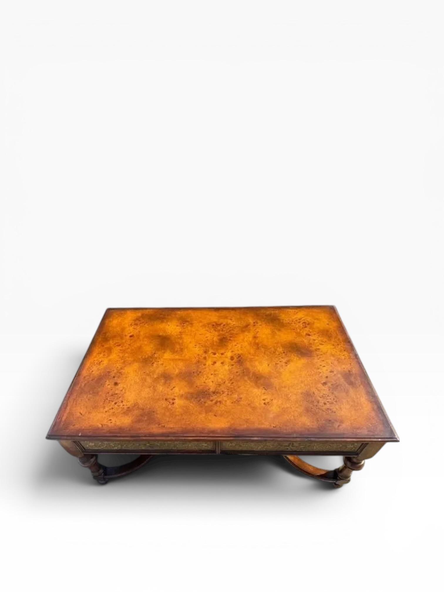 Theodore Alexander “Armoury Collection” Carved Coffee Table