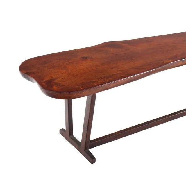 Contemporary 20th Century Organic Modern Solid Top Coffee Table or Bench For Sale - Image 3 of 11