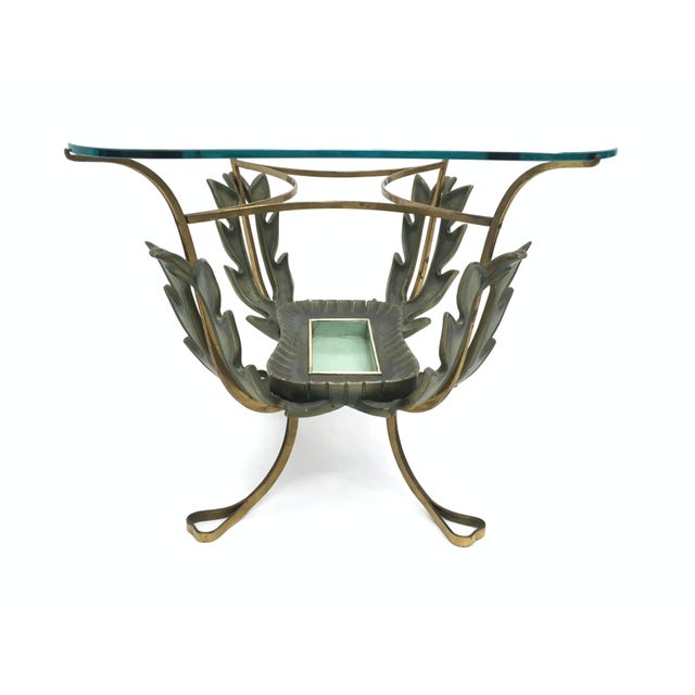 Vintage Brass and Varnished Metal Coffee Table attributed to Pierluigi Colli, Italy, 1950s For Sale - Image 4 of 9