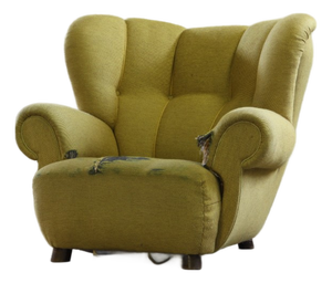 Large Vintage Danish Lounge Chair, 1930s