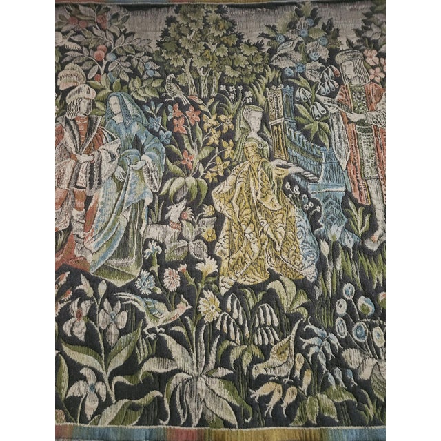 Textile Large Medieval Renaissance Gothic Flemish Vorwerk Biblical Tapestry from Vorwerk, 1960s For Sale - Image 7 of 18