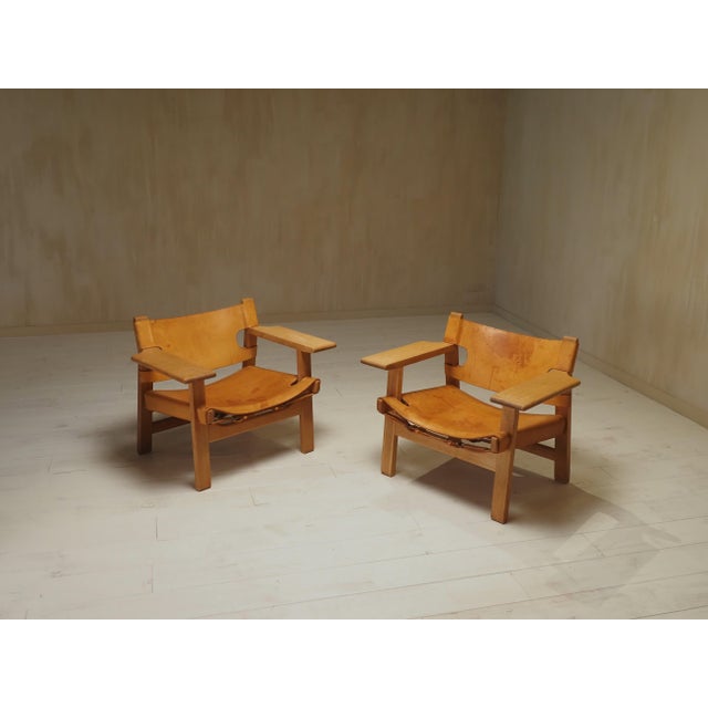 Vintage Spanish Chairs by Børge Mogensen for Fredericia Stolefabrik, Denmark, 1960s, Set of 2 For Sale - Image 10 of 14