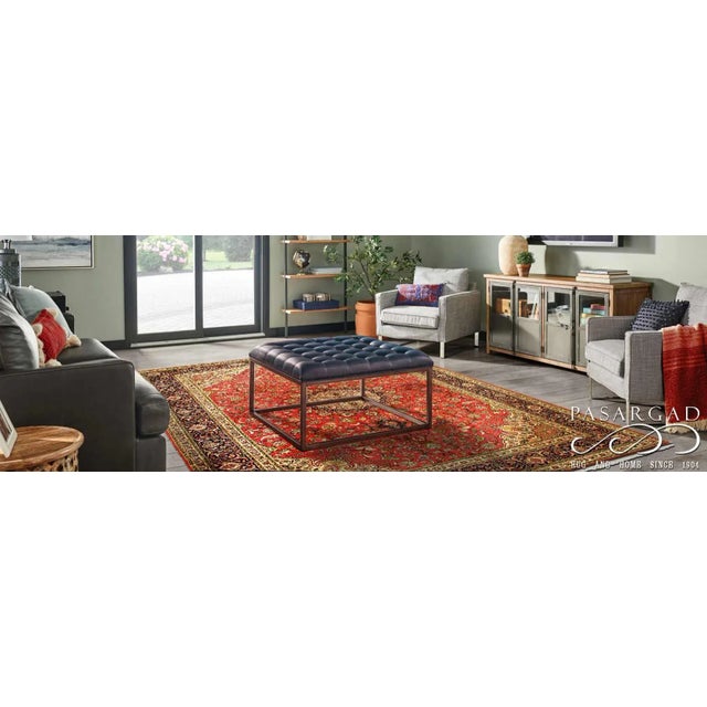 Red 2010s Rust Persian Silk & Wool Tabriz For Sale - Image 8 of 9