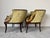 1950s Vintage Neoclassical Style Carved Swan Barrel Back Upholstered Lounge Chairs – A Pair/ Sold For Sale - Image 5 of 12