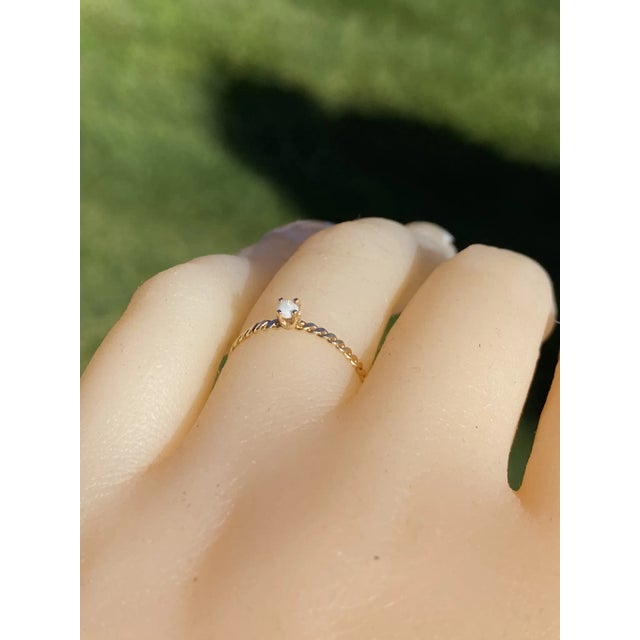 The Danlea Beach: Ladies 14K Yellow Gold Handmade Ring set with Australian Opal. Hand crafted in 14 karat yellow gold,...