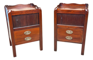 Antique Mahogany Bedside Tables, 1790, Set of 2