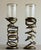 A substantial (24lbs each) pair of sculptural hurricanes by Maitland-Smith. The columns give a striking impression of...