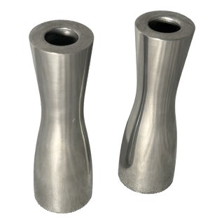 Minimalist Candleholders attributed to Erika Pekkari for Ikea, 1990s, Set of 2 For Sale