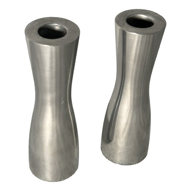 Minimalist Candleholders attributed to Erika Pekkari for Ikea, 1990s, Set of 2 For Sale