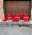 Vintage 'Handkerchief' chairs in a classic and bold red designed by Massimo Vignelli for Knoll, 1985. Chairs are made of...