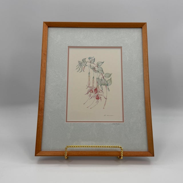 Traditional Margot Weemaes 1981 Fuchsia Botanical Portfolio Print For Sale - Image 3 of 11