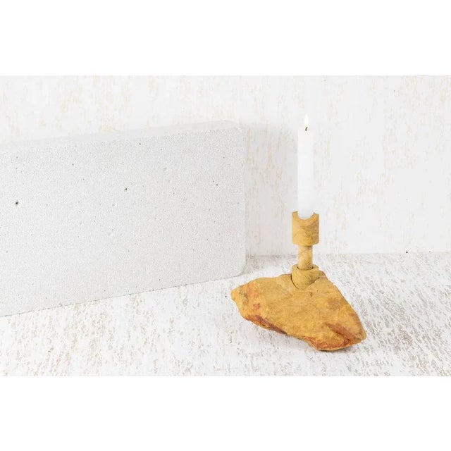 Yellow Jasper Abra Candelabra II by Studio DO For Sale - Image 4 of 7