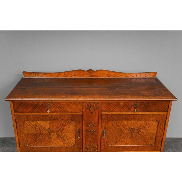 Brown Art Nouveau Sideboard in Oak, 1900s For Sale - Image 8 of 18