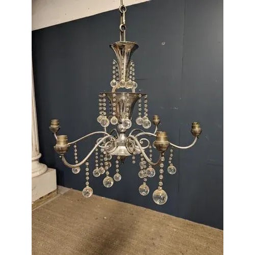 Art Deco Style Chandelier For Sale - Image 3 of 7