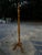 Up for consideration is a beautiful vintage tall wooden coat rack with brass hooks. This would look lovely in your home,...