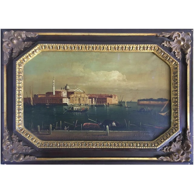 After Canaletto, Venetian Landscape, 2006, Oil on Canvas, Framed For Sale